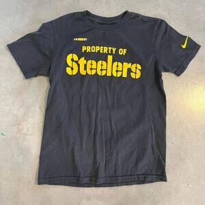 Nike NFL Pittsburg Steelers TJ Watt 90 football jersey black tee youth boys Med